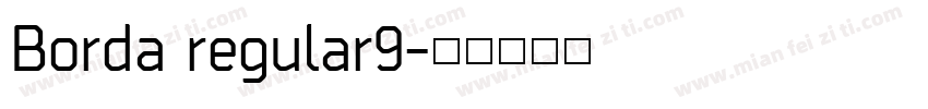 Borda regular9字体转换